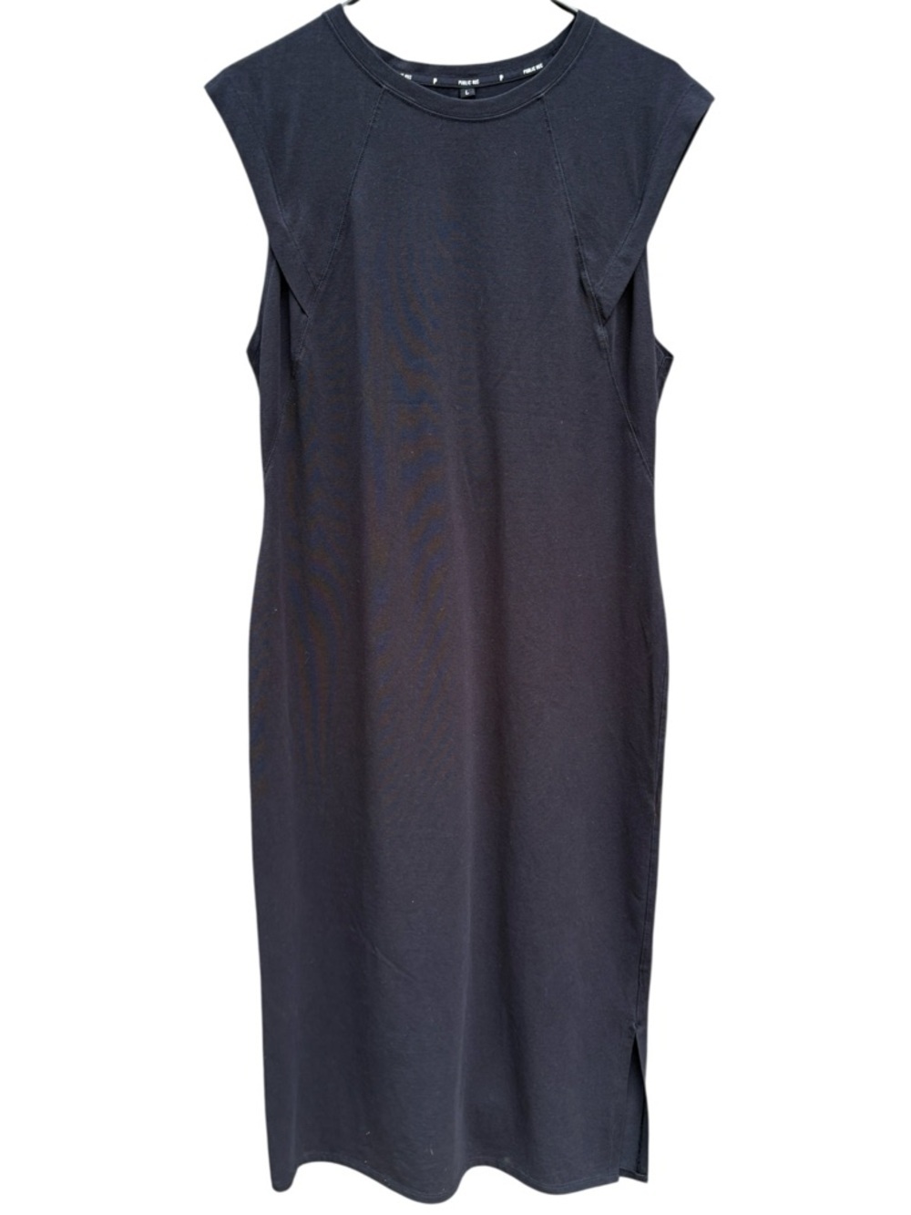 Like New Public Rec Go To Pima Cotton Midi Dress Black Size Large